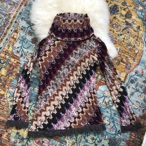Missoni Designer Crochet Knit Turtle Neck